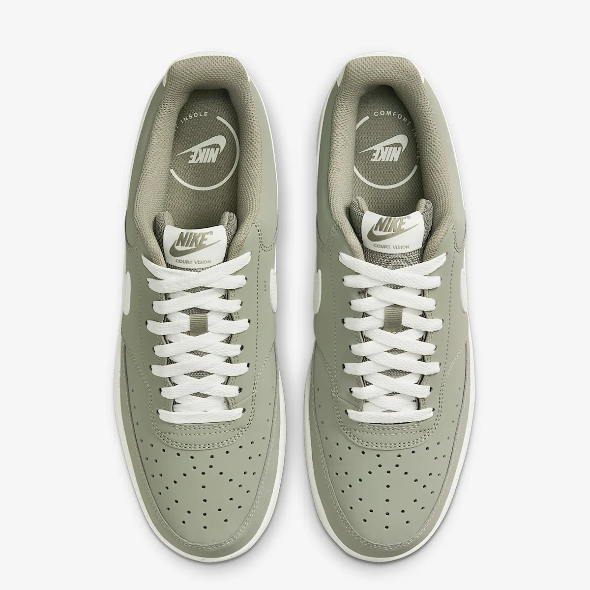 Giày Nike Court Vision Low Premium ‘Light Army Sail’ HM9429-300 - Ảnh 4