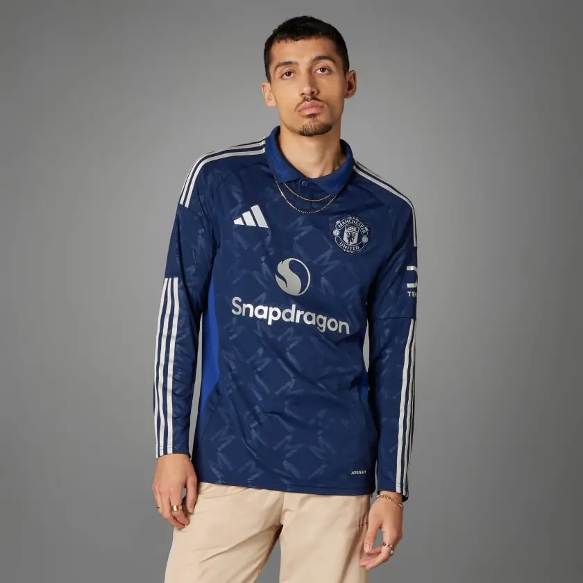 Áo Adidas Manchester United 24/25 Long Sleeve Away Jersey ‘Blue’ IT1984 - Ảnh 4