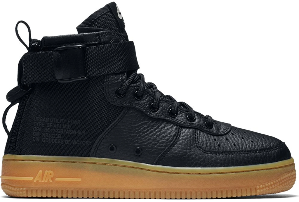 Giày Nike SF Air Force 1 GS ‘Mid Black Gum’ AJ0424-001