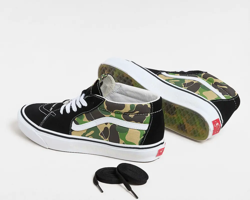 Giày Vans Sk8-Mid x Bape ‘Camo’ VN000MZGCX3 - Ảnh 3