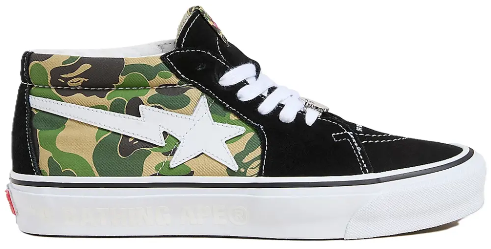 Giày Vans Sk8-Mid x Bape ‘Camo’ VN000MZGCX3