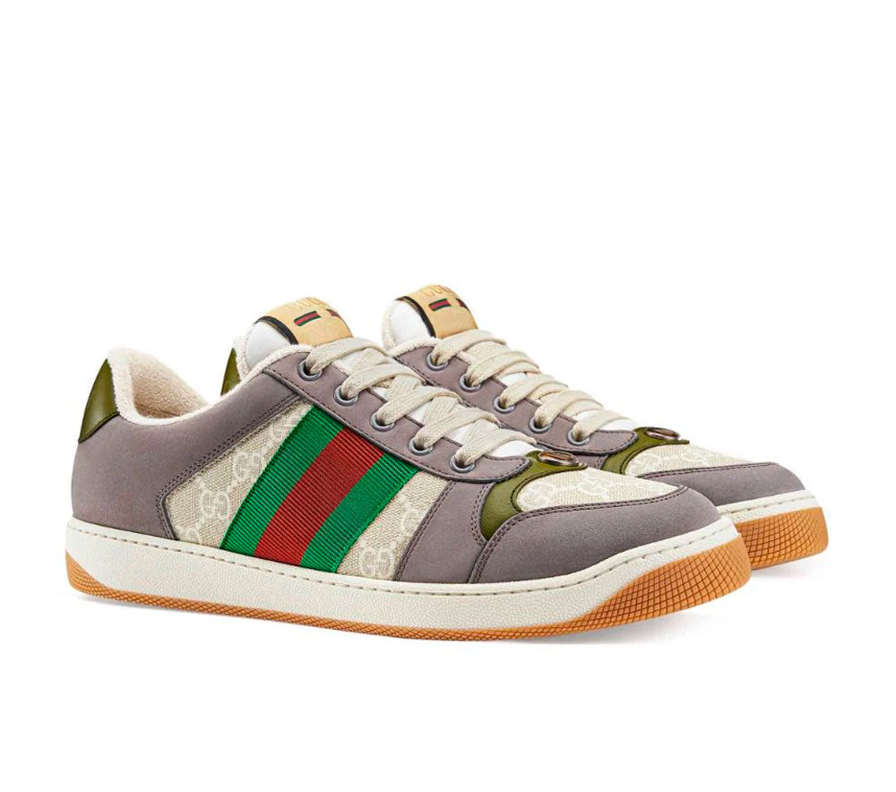 Giày Gucci Screener GG Canvas ‘Grey Beige’ 703648-UULG0-9680 - Ảnh 4