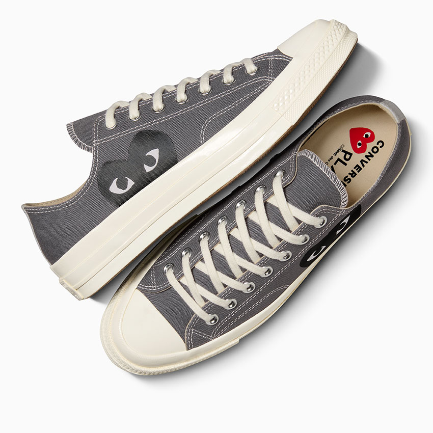 Giày Converse Chuck Taylor All Star 70 Ox x Comme des Garcons Play ‘Grey’ A08797C - Ảnh 5
