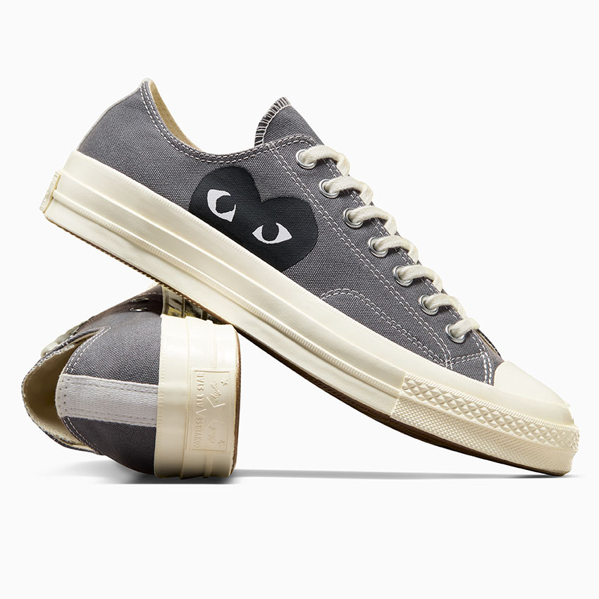 Giày Converse Chuck Taylor All Star 70 Ox x Comme des Garcons Play ‘Grey’ A08797C - Ảnh 2
