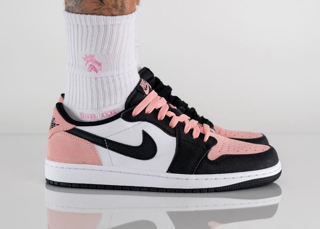 Giày Nike Air Jordan 1 Low OG GS ‘Bleached Coral’ CZ0858-061 - Ảnh 6