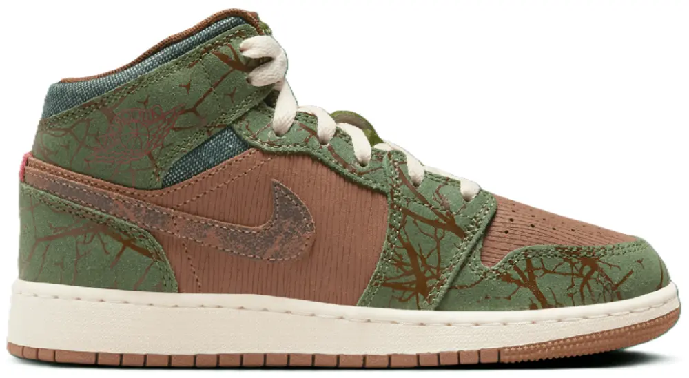 Giày Nike Air Jordan 1 Mid GS ‘Treeline’ FQ8101-200