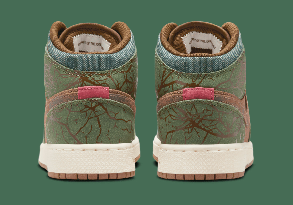 Giày Nike Air Jordan 1 Mid GS ‘Treeline’ FQ8101-200 - Ảnh 4