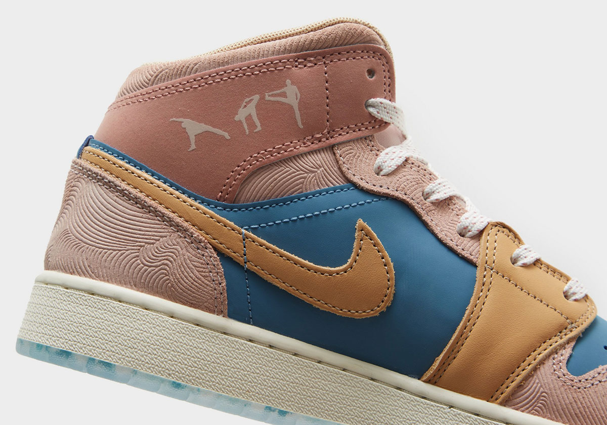 Alternative view of Giày Nike Air Jordan 1 Mid SE GS ‘Zen’ FN7452-400