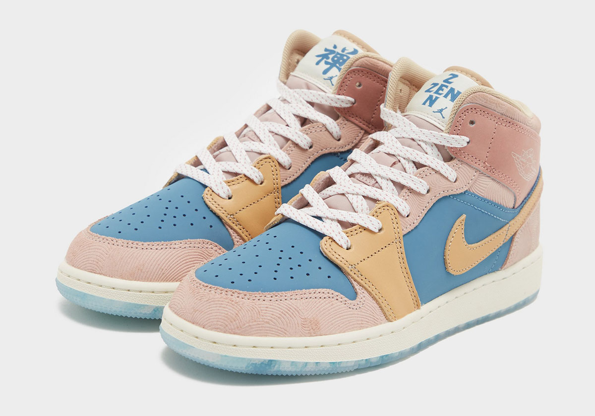 Giày Nike Air Jordan 1 Mid SE GS ‘Zen’ FN7452-400 - Ảnh 5