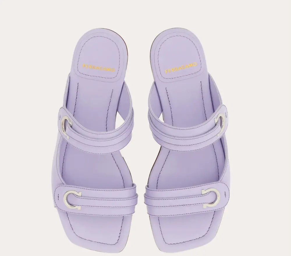 Alternative view of Dép Salvatore Ferragamo Gancini Ornament ‘Lavender’ 01I199-774674
