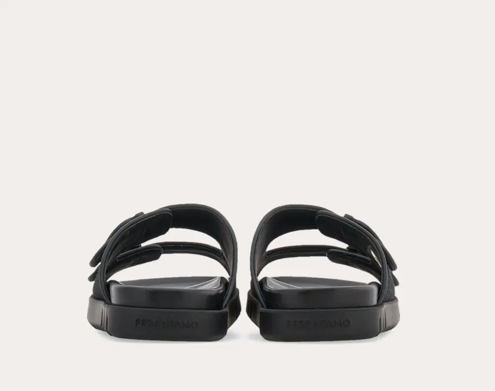 Dép Salvatore Ferragamo Gancini Ornament ‘Black’ 01I900-776768 - Ảnh 4