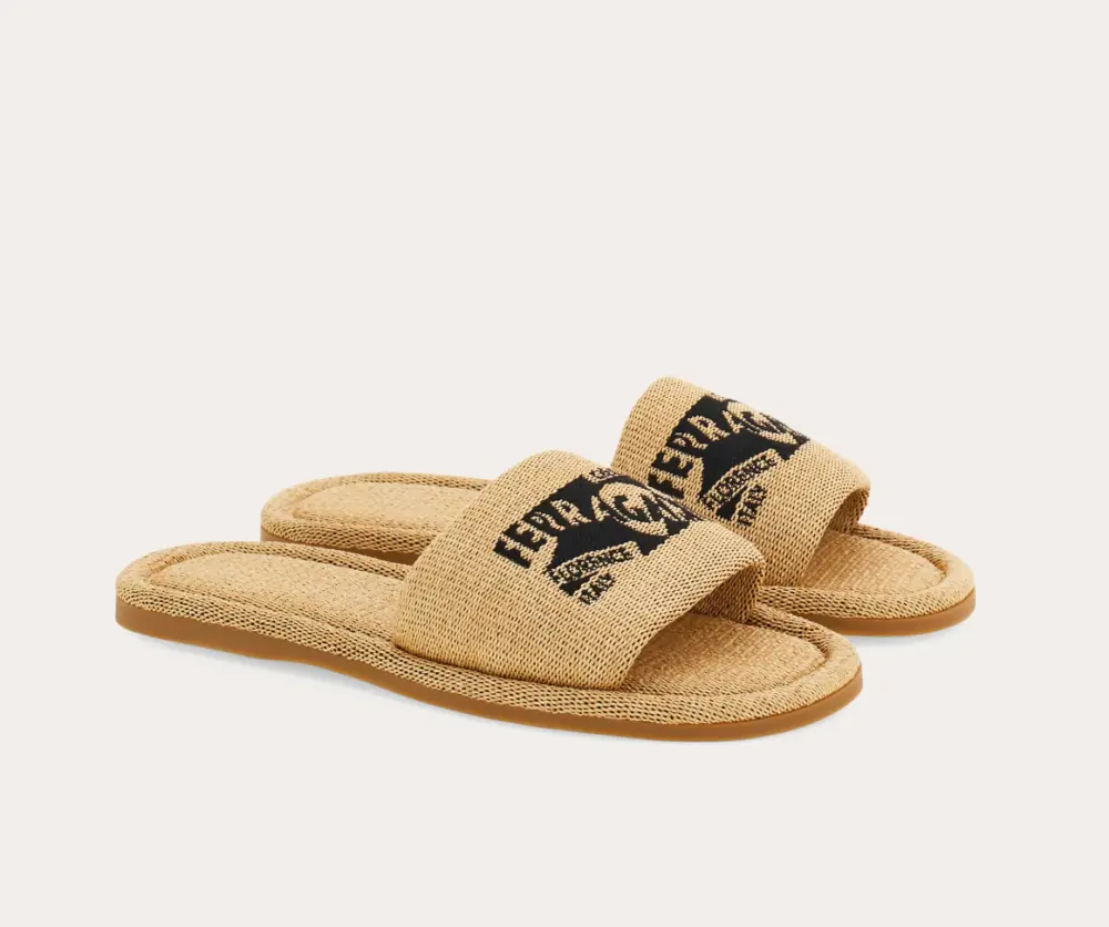 Dép Salvatore Ferragamo Slide With Logo ‘Honey’ 01I486-774179 - Ảnh 5