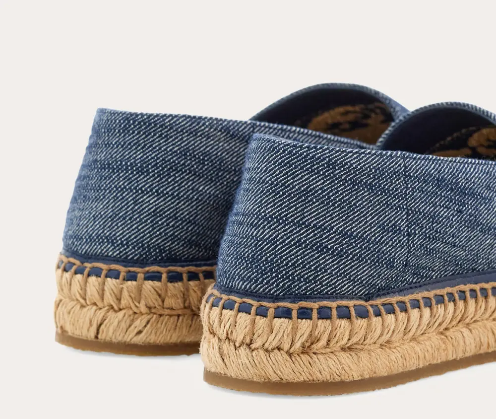 Giày Salvatore Ferragamo Denim Espadrilles ‘Blue’ 01I544-773726 - Ảnh 4