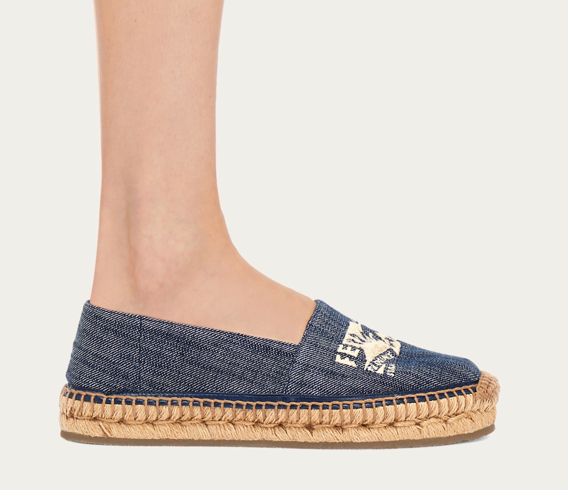 Alternative view of Giày Salvatore Ferragamo Denim Espadrilles ‘Blue’ 01I544-773726