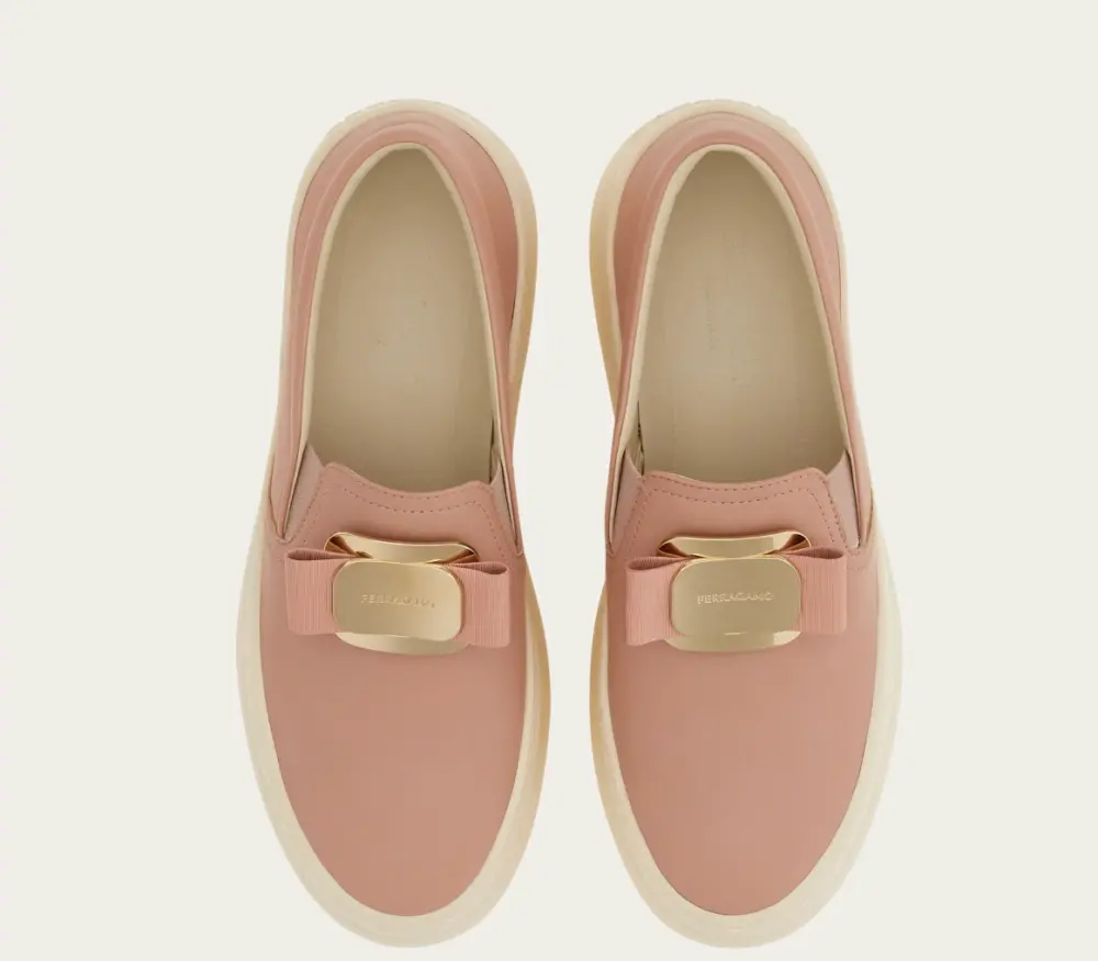 Giày Salvatore Ferragamo New Vara Plate Slip On ‘Rose’ 030606-774816 - Ảnh 3