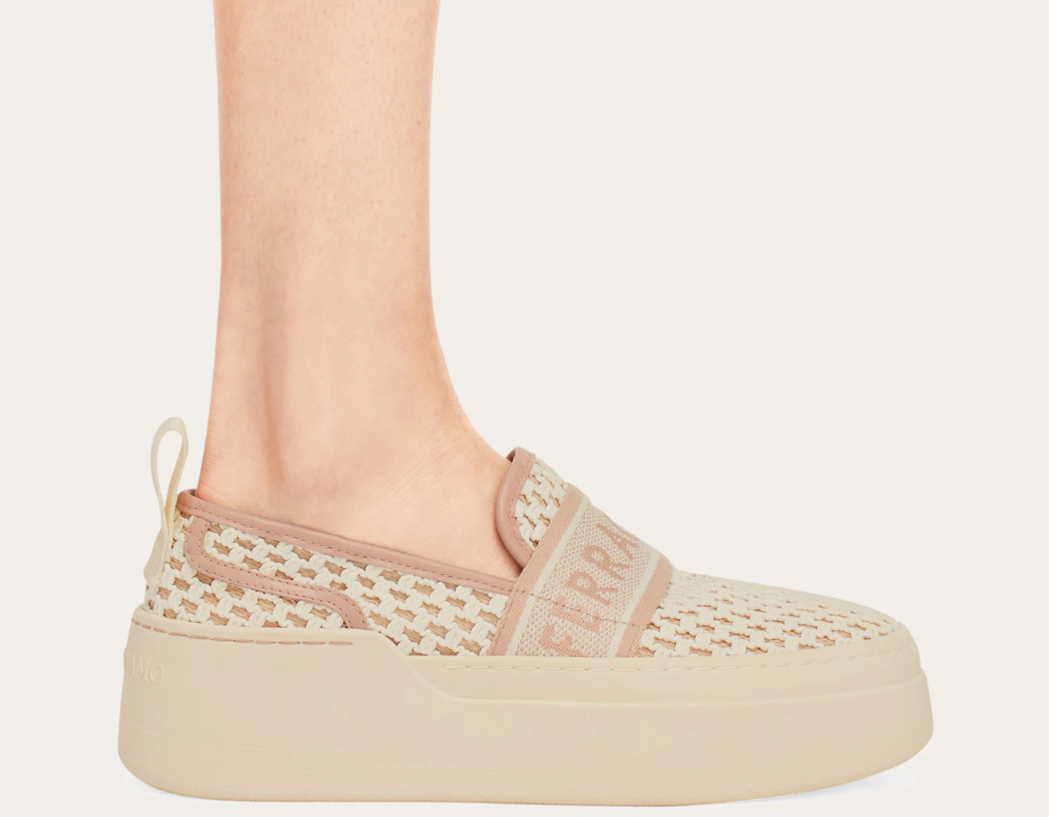 Alternative view of Giày Salvatore Ferragamo Platform Slip On ‘Nude’ 030605-774513