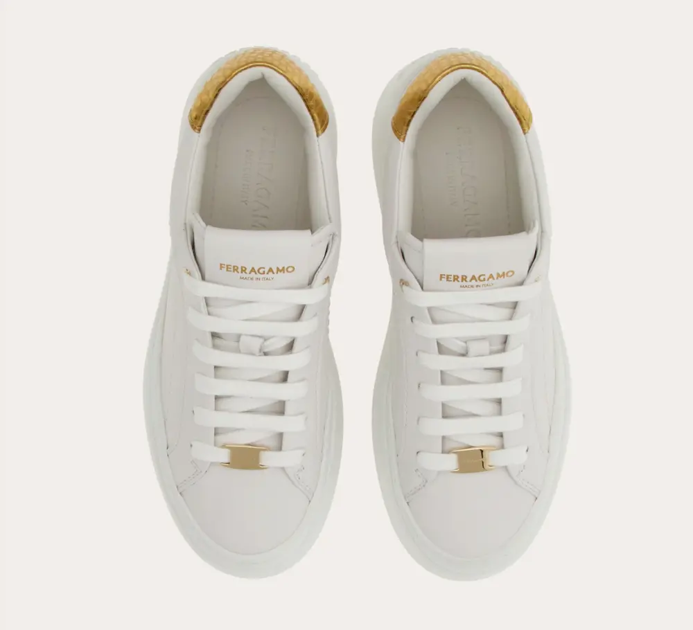 Alternative view of Giày Salvatore Ferragamo Wedge Sneaker ‘White’ 030573-769352