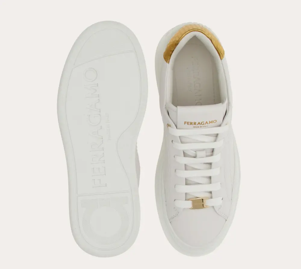 Giày Salvatore Ferragamo Wedge Sneaker ‘White’ 030573-769352 - Ảnh 5