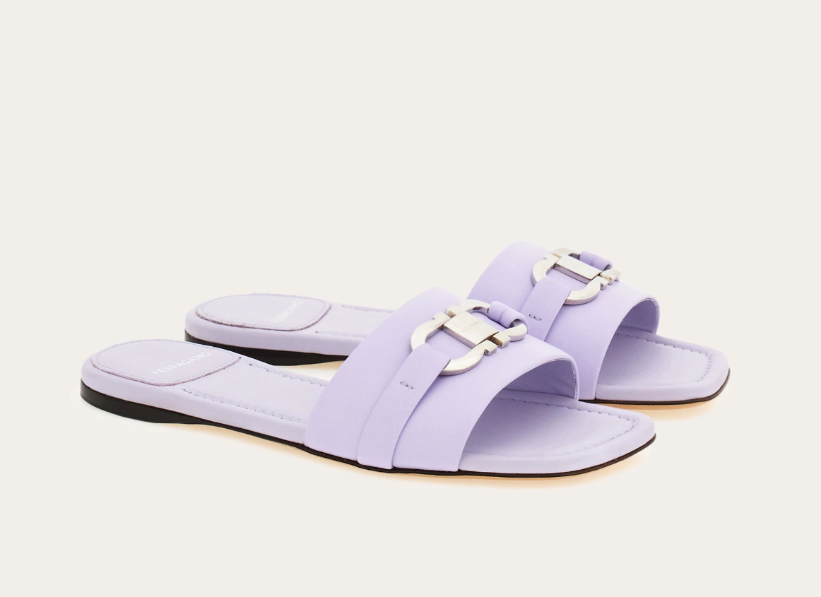 Dép Salvatore Ferragamo Flat Slide ‘Lavender’ 01G997-775068 - Ảnh 4