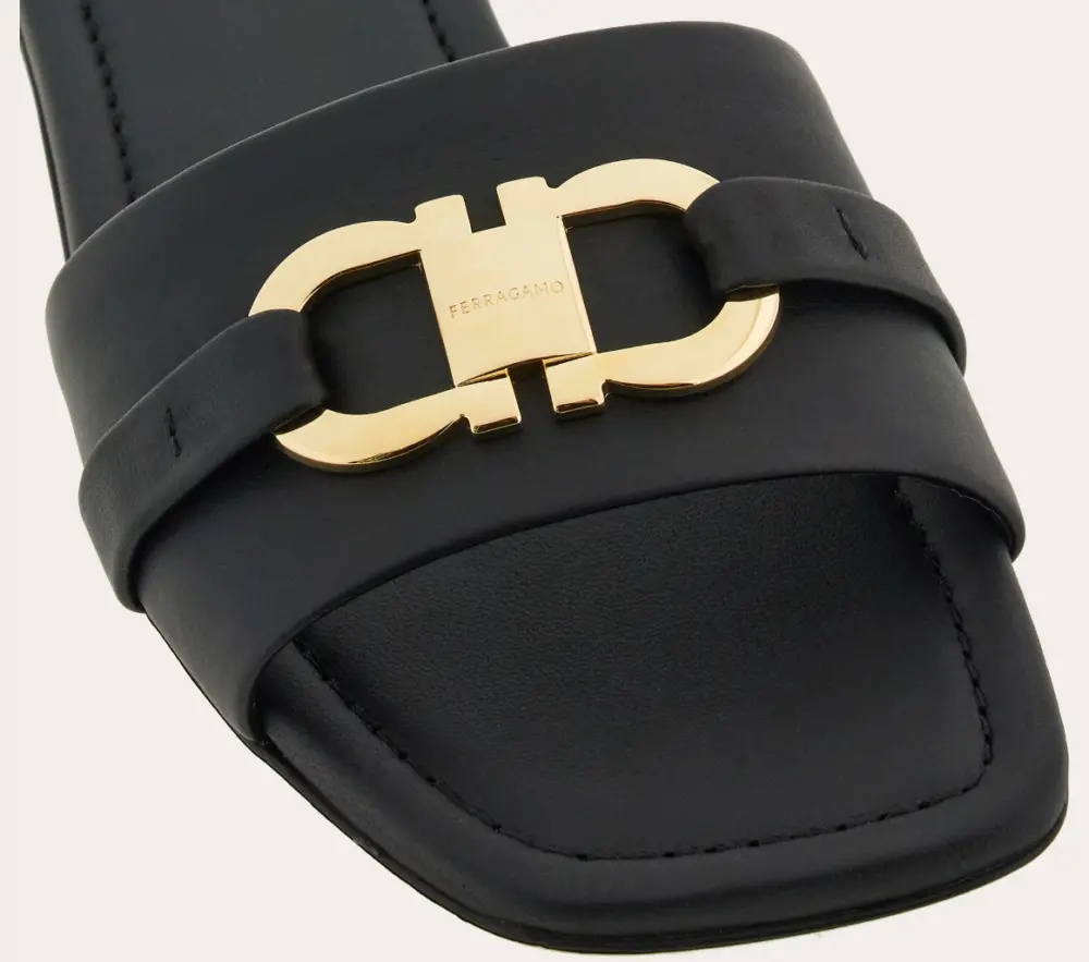 Dép Salvatore Ferragamo Flat Slide ‘Black’ 01G997-769636 - Ảnh 5