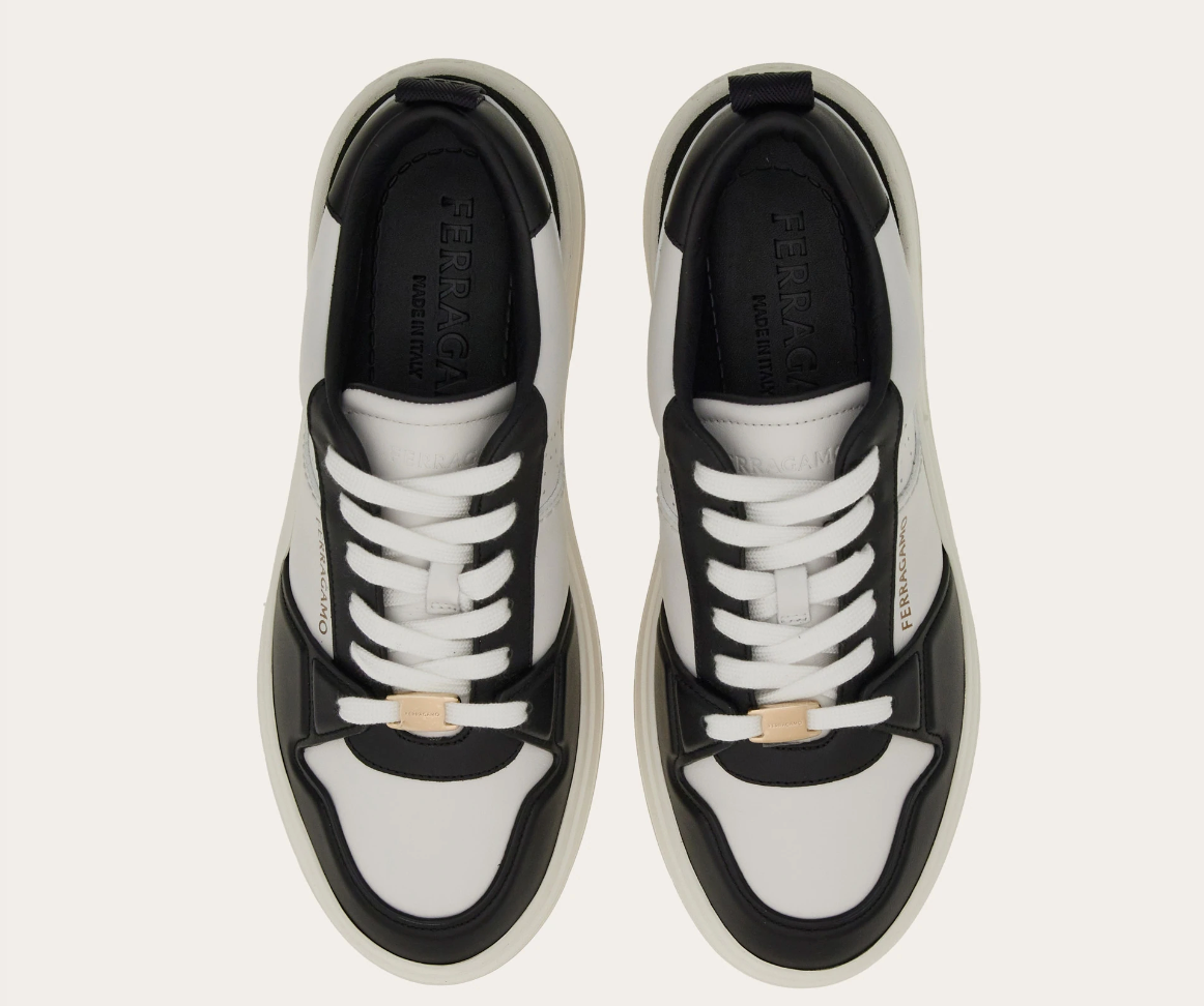 Alternative view of Giày Salvatore Ferragamo Suede Patch Skate Sneaker ‘Black’ 030568-770883