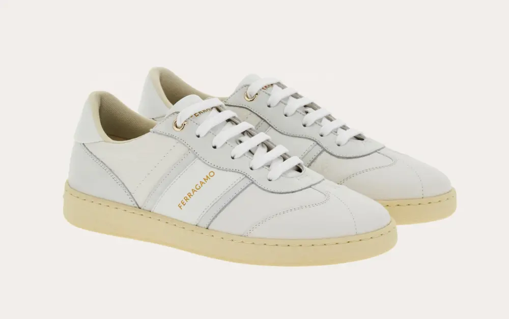 Giày Salvatore Ferragamo Low-top Sneaker ‘White’ 030418-766117 - Ảnh 4