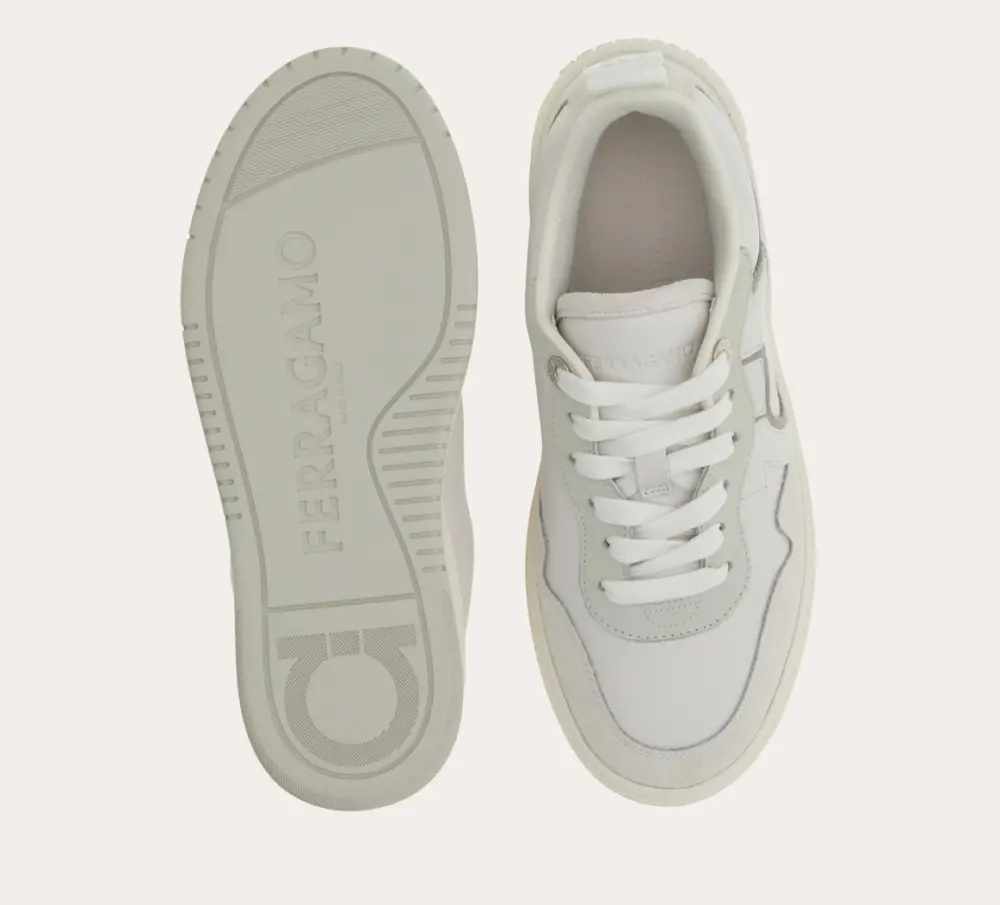 Giày Salvatore Ferragamo Gancini Sneaker ‘White’ 030576-770225 - Ảnh 5