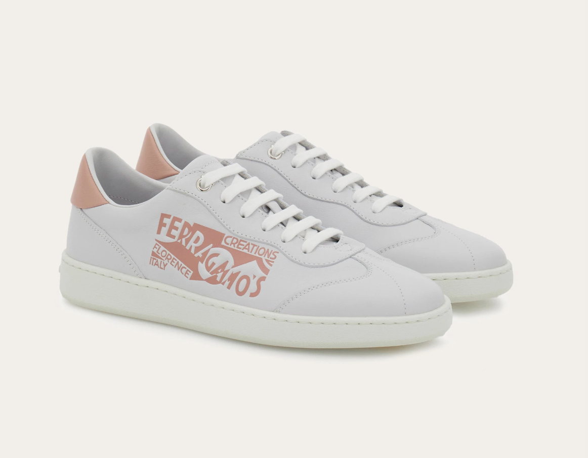 Giày Salvatore Ferragamo Low-top Sneaker ‘Ice Rose’ 030633-775054 - Ảnh 5