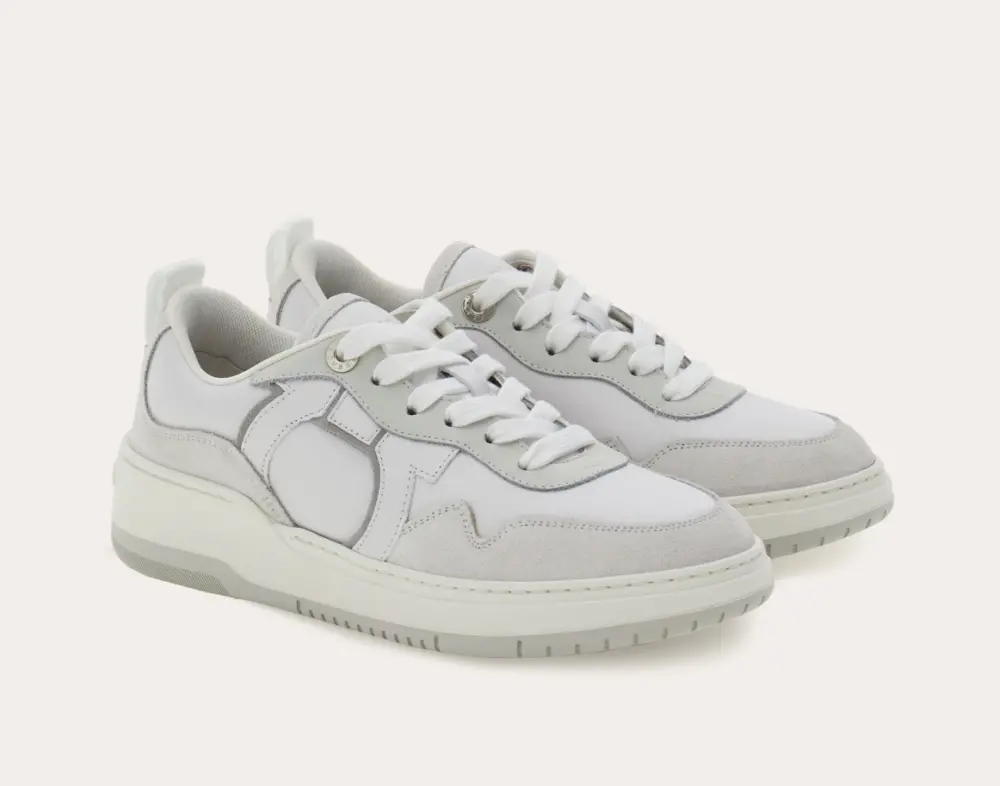 Giày Salvatore Ferragamo Gancini Sneaker ‘White’ 030576-770225 - Ảnh 4