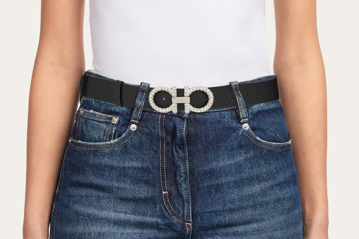 Alternative view of Thắt Lưng Salvatore Ferragamo Adjustable Gancini Belt ‘Black’ 23B727-717550