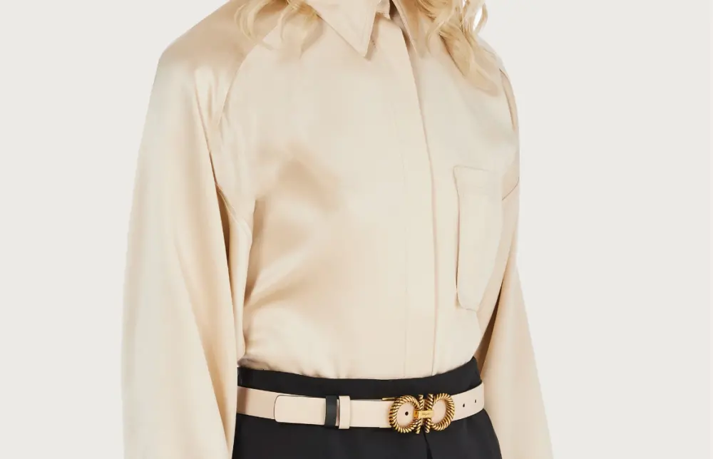 Alternative view of Thắt Lưng Salvatore Ferragamo Gancini Belt ‘Bone’ 230240-759517