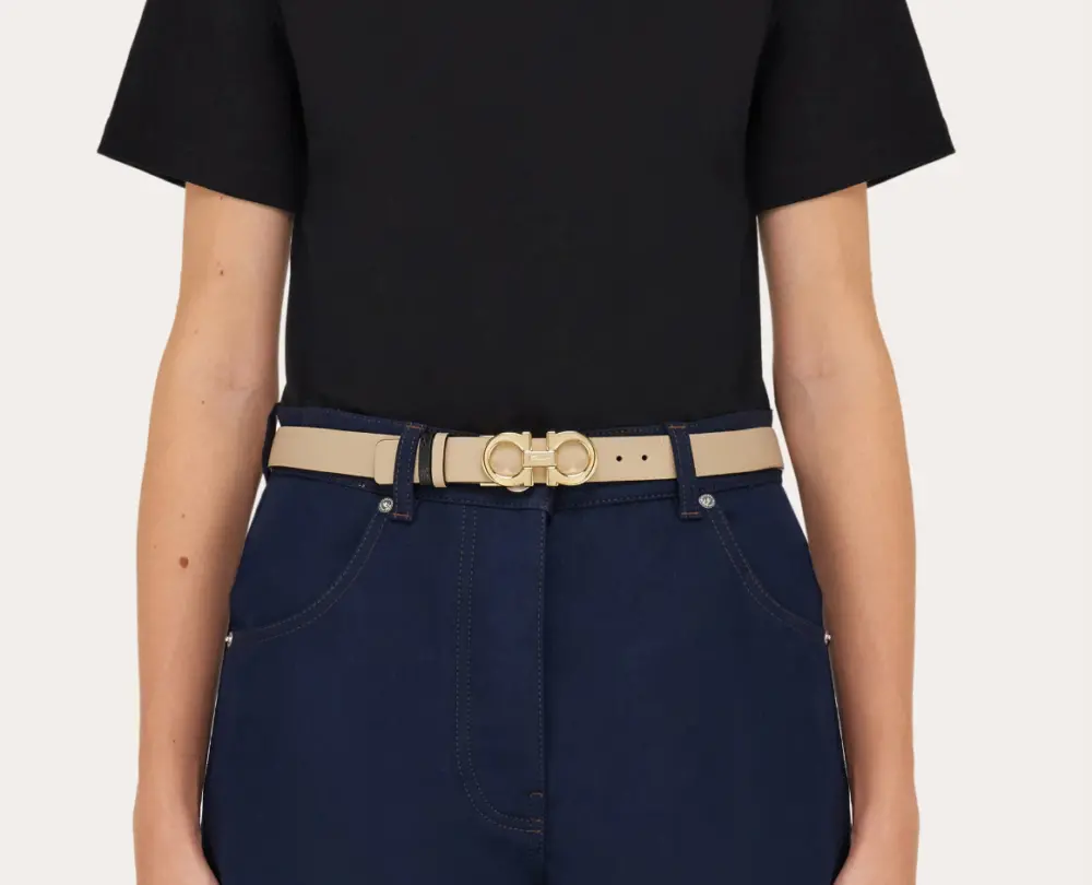Alternative view of Thắt Lưng Salvatore Ferragamo Gancini Belt ‘Daino’ 23A565-759426