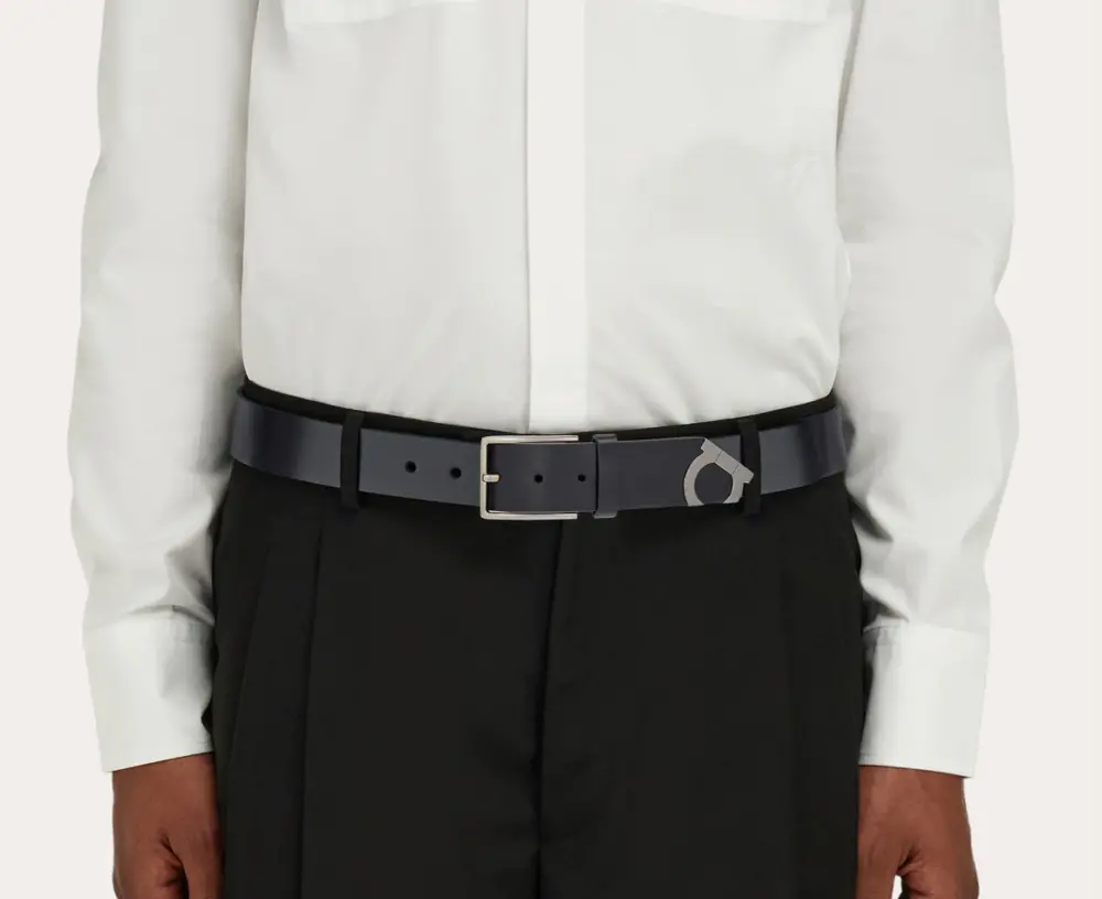 Alternative view of Thắt Lưng Salvatore Ferragamo Fixed Gancini Belt ‘Black’ 670366-775729