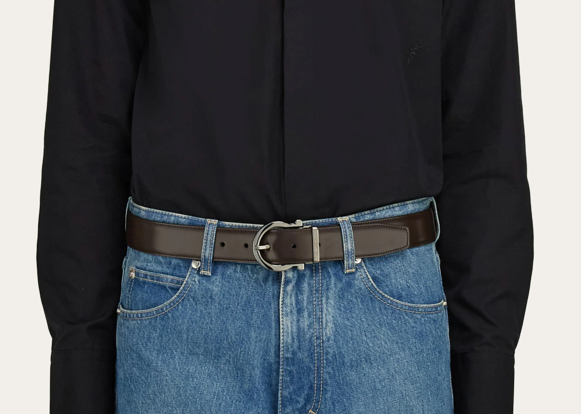 Thắt Lưng Salvatore Ferragamo Gancini Belt ‘Brown’ 679781-776320 - Ảnh 2