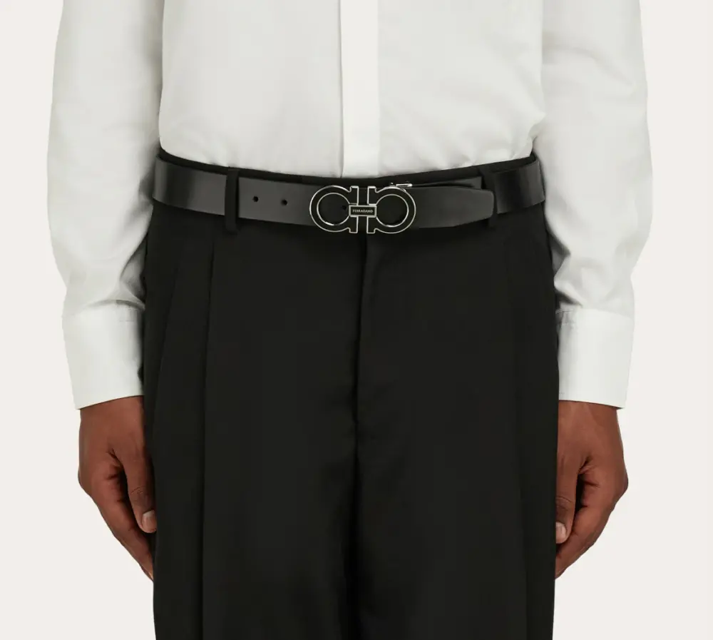 Thắt Lưng Salvatore Ferragamo Gancini Belt ‘Black’ 670384-776399 - Ảnh 3