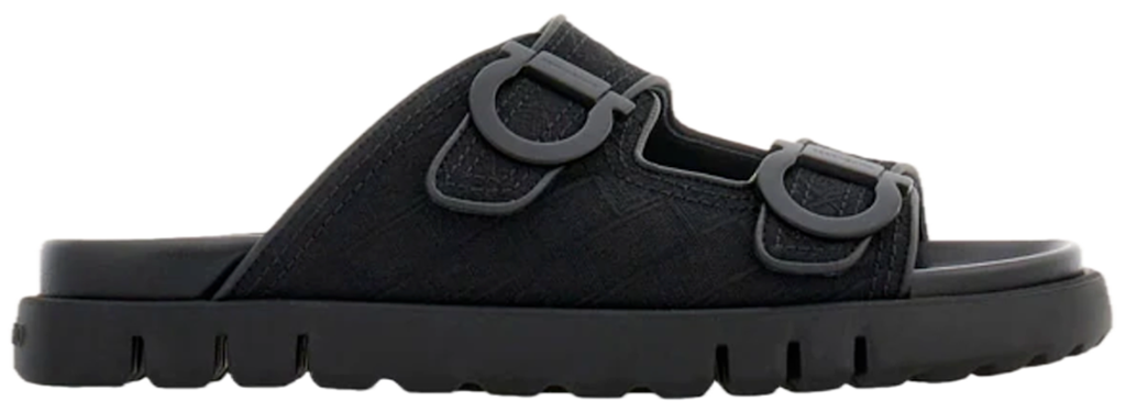 Dép Salvatore Ferragamo Gancini Ornament ‘Black’ 01I900-776768