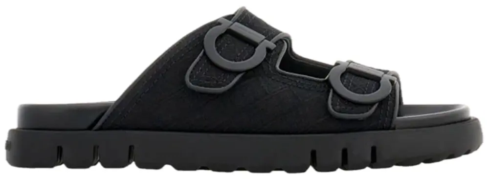 Dép Salvatore Ferragamo Gancini Ornament ‘Black’ 01I900-776768