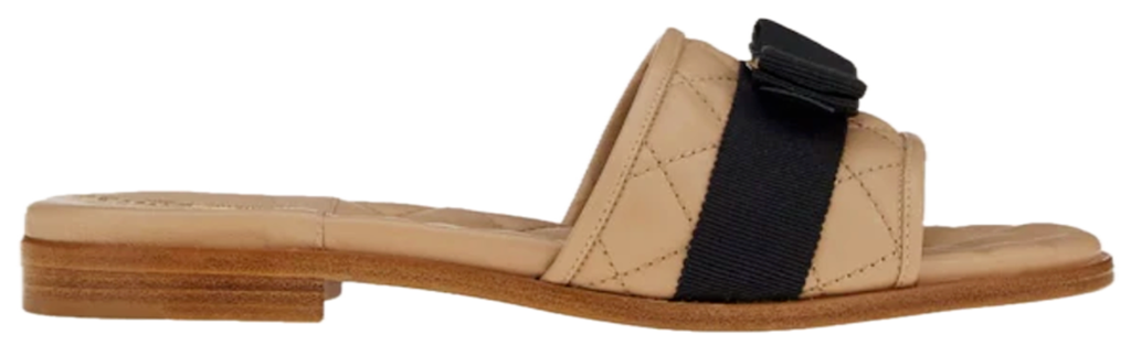 Dép Salvatore Ferragamo Quilted Slide Vara Bow ‘Cookie’ 01D474-754668