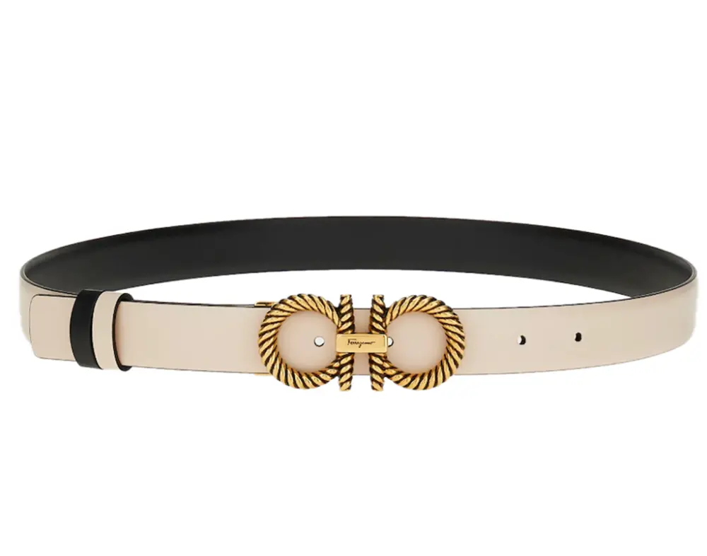 Thắt Lưng Salvatore Ferragamo Gancini Belt ‘Bone’ 230240-759517