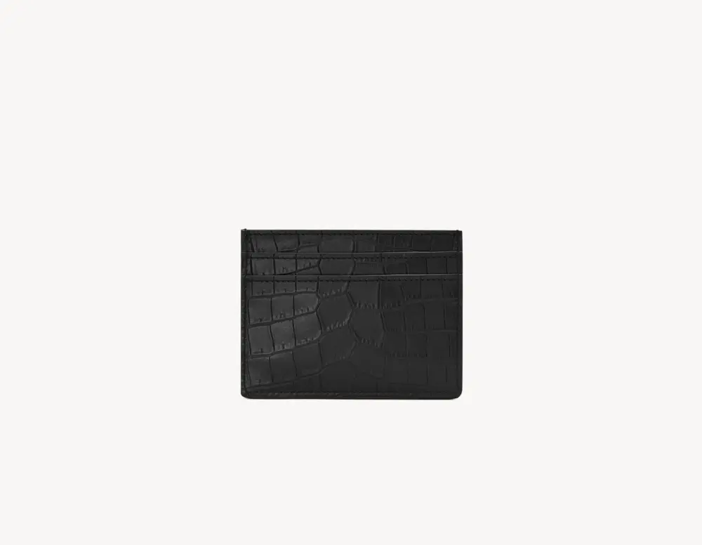 Ví Saint Laurent Tiny Cassandre Card ‘Black’ 607603DZE0W1000 - Ảnh 3