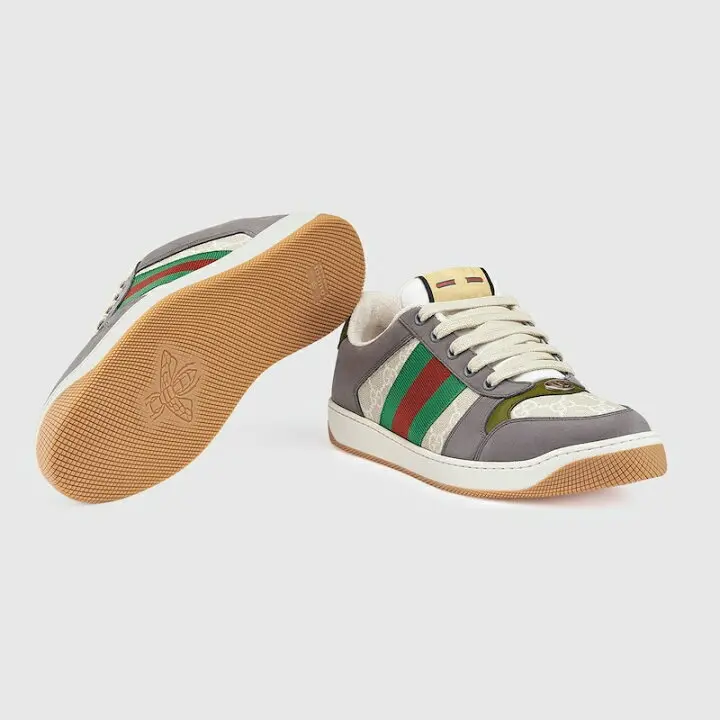 Giày Gucci Screener GG Canvas ‘Grey Beige’ 703648-UULG0-9680 - Ảnh 3