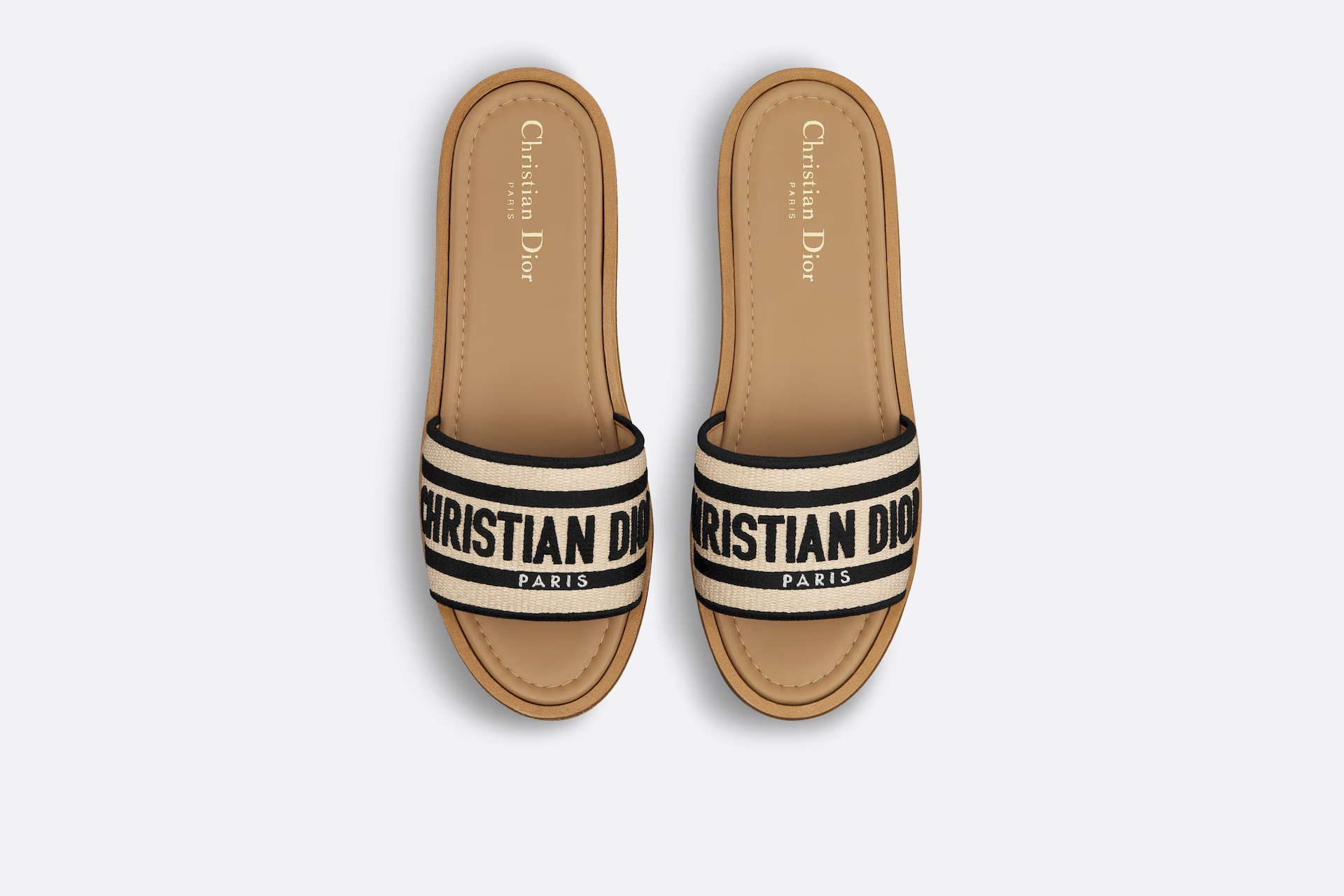 Dép Christian Dior Dway Platform Slide ‘Natural Raffia’ KCO052ECJ-S900 - Ảnh 4