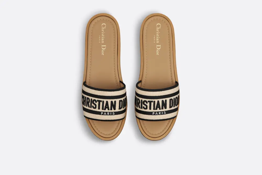 Dép Christian Dior Dway Platform Slide ‘Natural Raffia’ KCO052ECJ-S900 - Ảnh 4