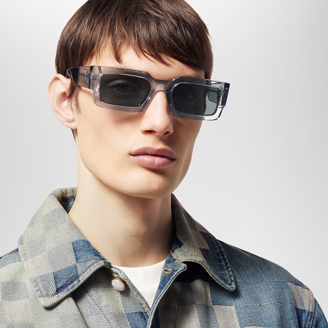 Kính Louis Vuitton LV Clash Low Square Sunglasses ‘Grey’ Z2076W - Ảnh 3