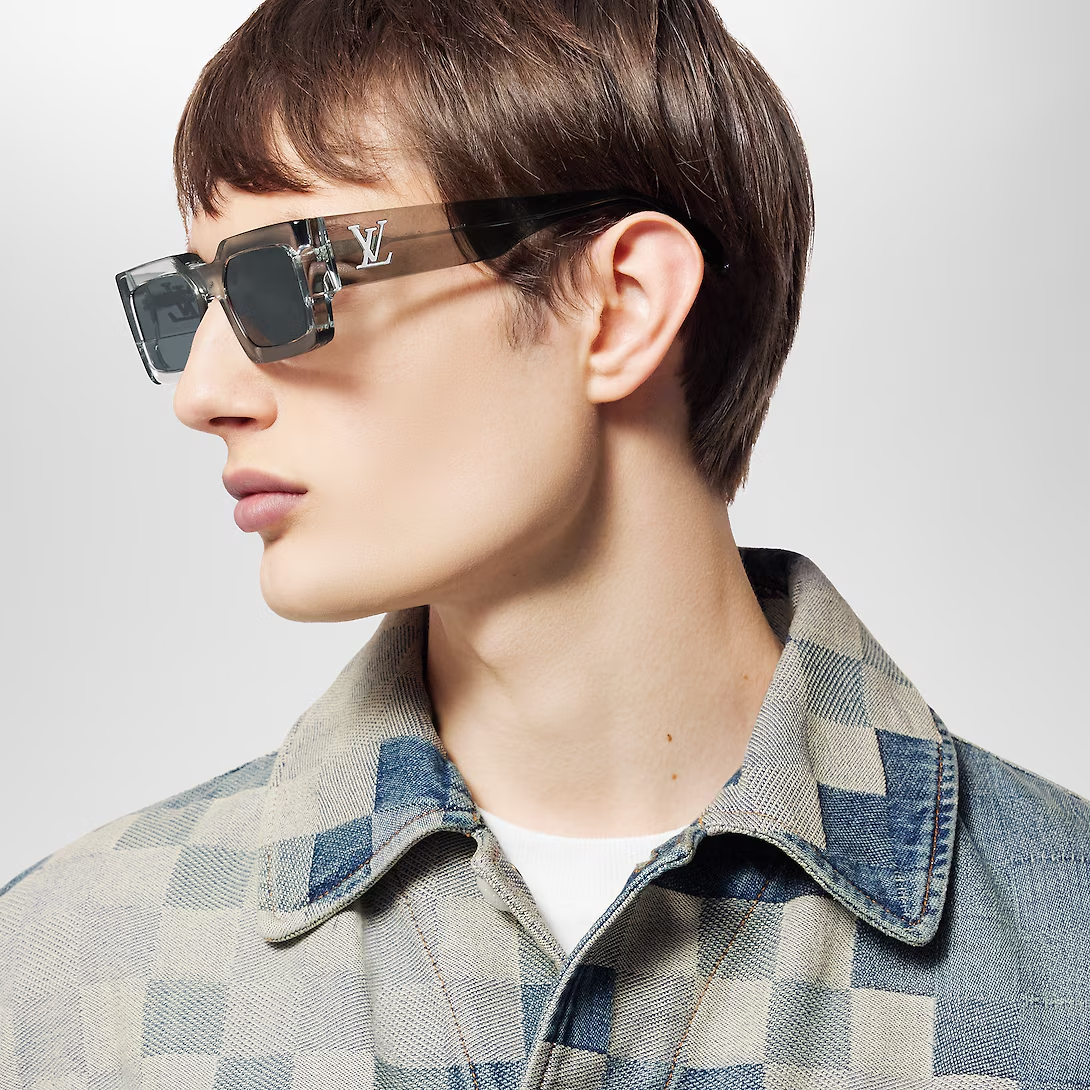 Kính Louis Vuitton LV Clash Low Square Sunglasses ‘Grey’ Z2076W - Ảnh 2