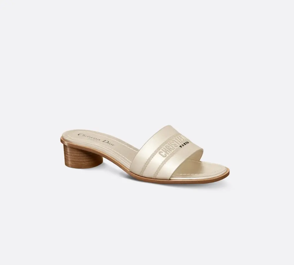 Dép Dior Dway Heeled Slide ‘Gold’ KCO164LCY-S49K - Ảnh 4