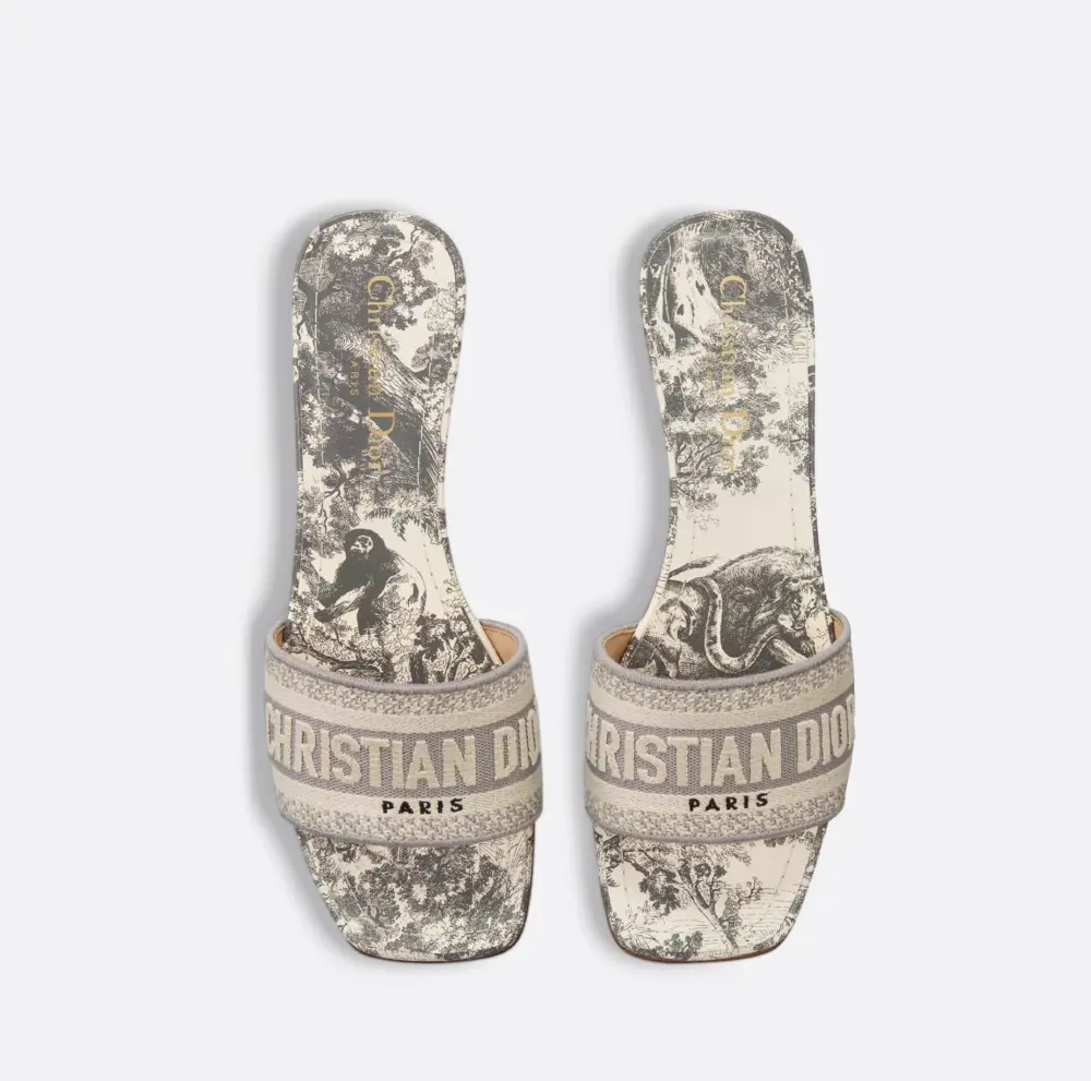 Dép Dior Dway Heeled Slide ‘Gray’ KCQ902TJE-S21G - Ảnh 3