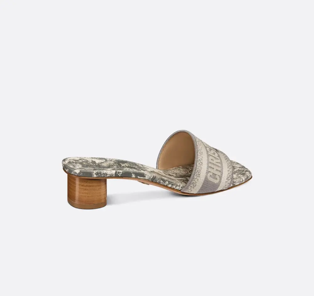 Alternative view of Dép Dior Dway Heeled Slide ‘Gray’ KCQ902TJE-S21G