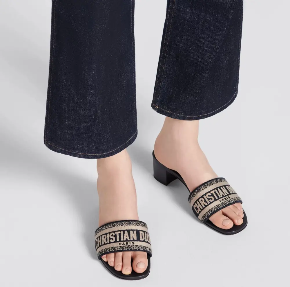 Alternative view of Dép Dior Dway Heeled Slide ‘Blue’ KCQ244ERC-S56B
