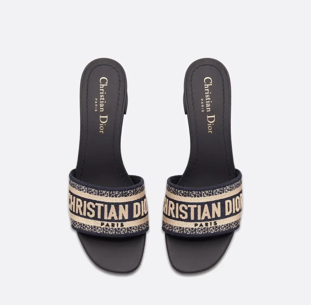 Dép Dior Dway Heeled Slide ‘Blue’ KCQ244ERC-S56B - Ảnh 3